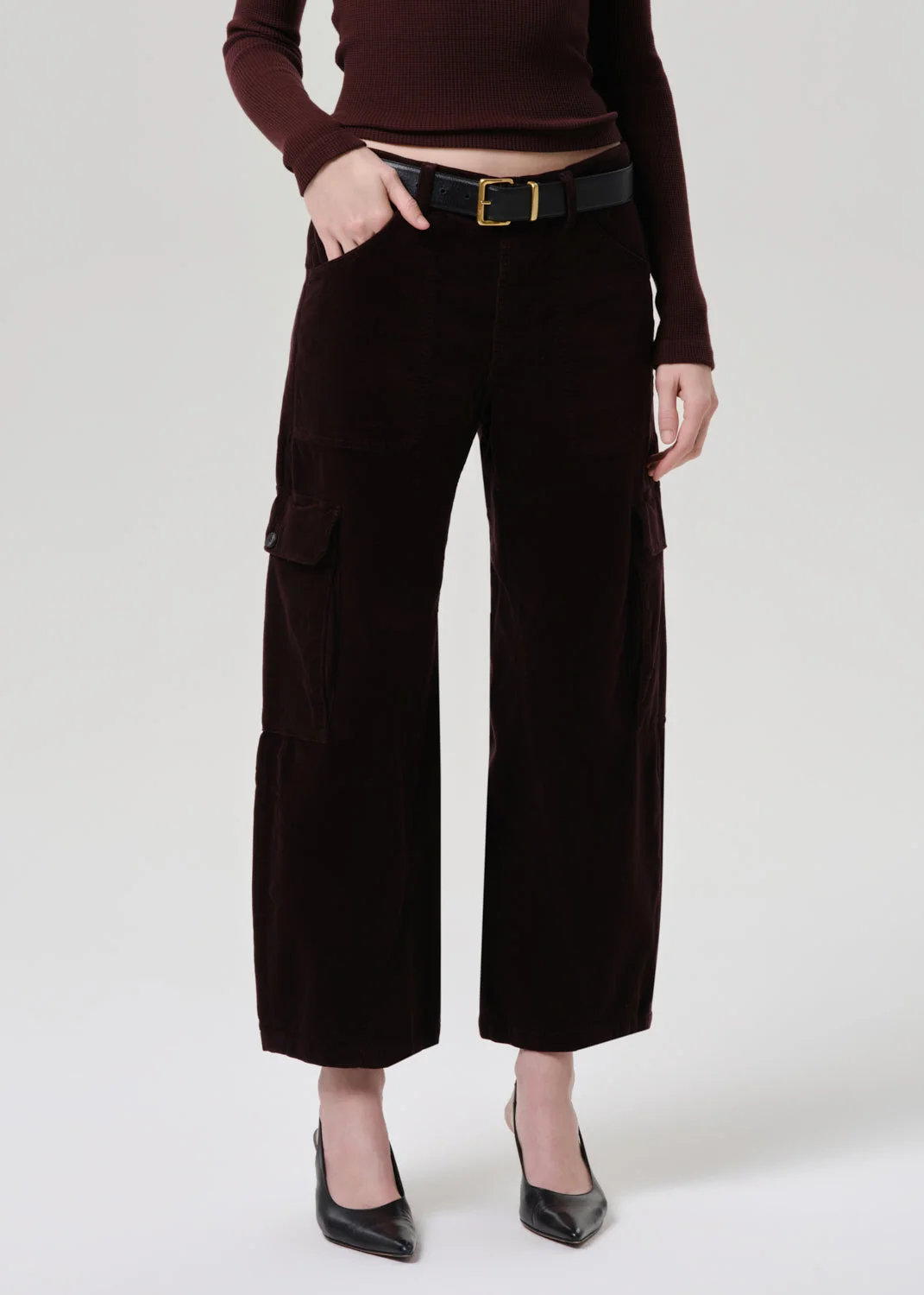 Thassos Twisted Seam Utility Corduroy Pant In Barrister - 1