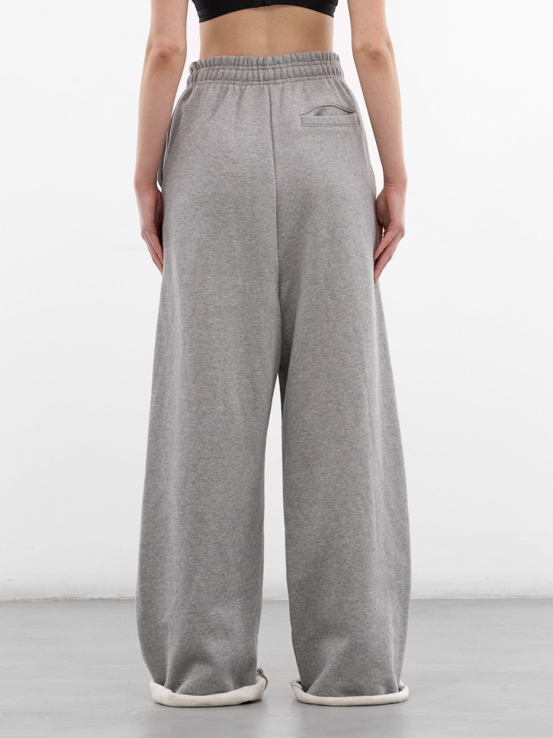 Gray Cotton Baggy Elongated Sweatpants 3