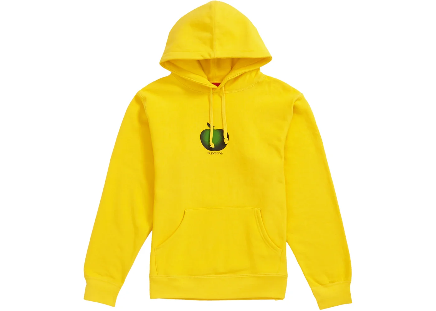 Supreme Apple Hooded Sweatshirt Yellow - 1