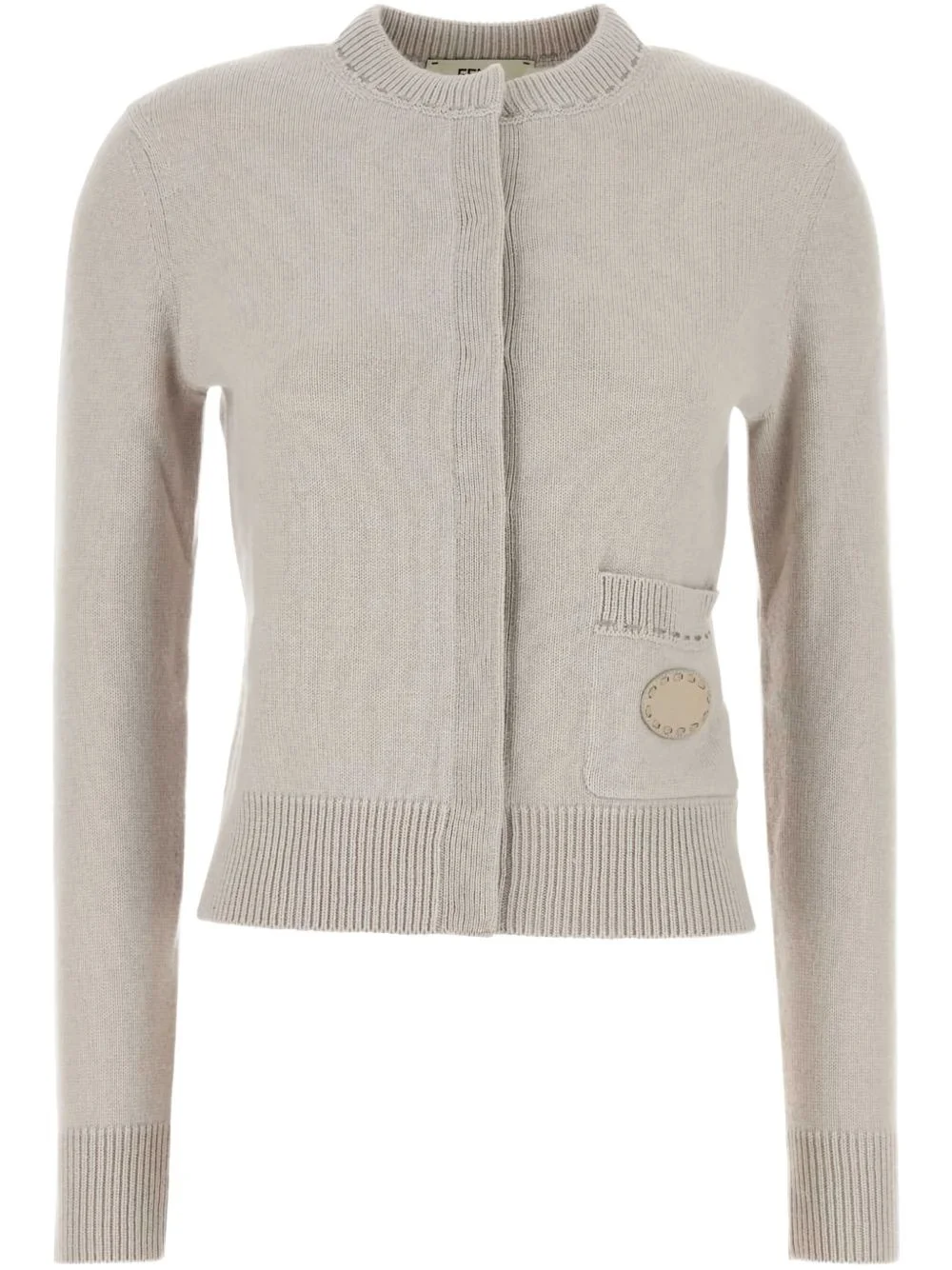 knitted front-pocket cardigan - 1