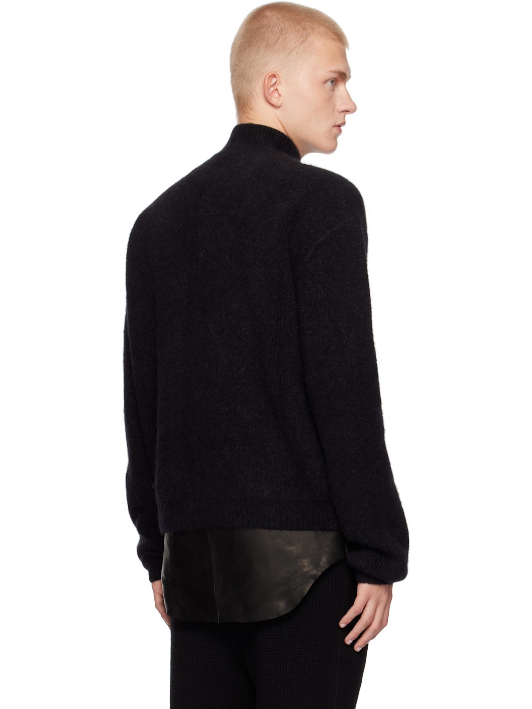Black Porterville Alpaca Knit Turtleneck - 3