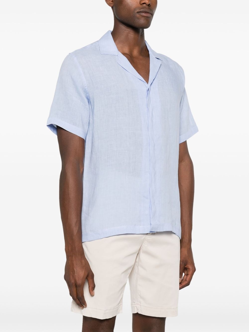 linen short-sleeved shirt - 3