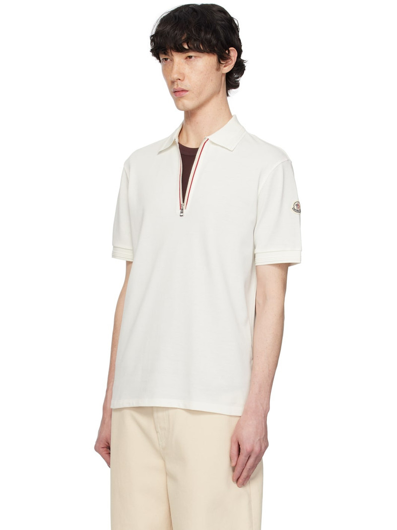 Moncler White Archivio SS Polo outlook