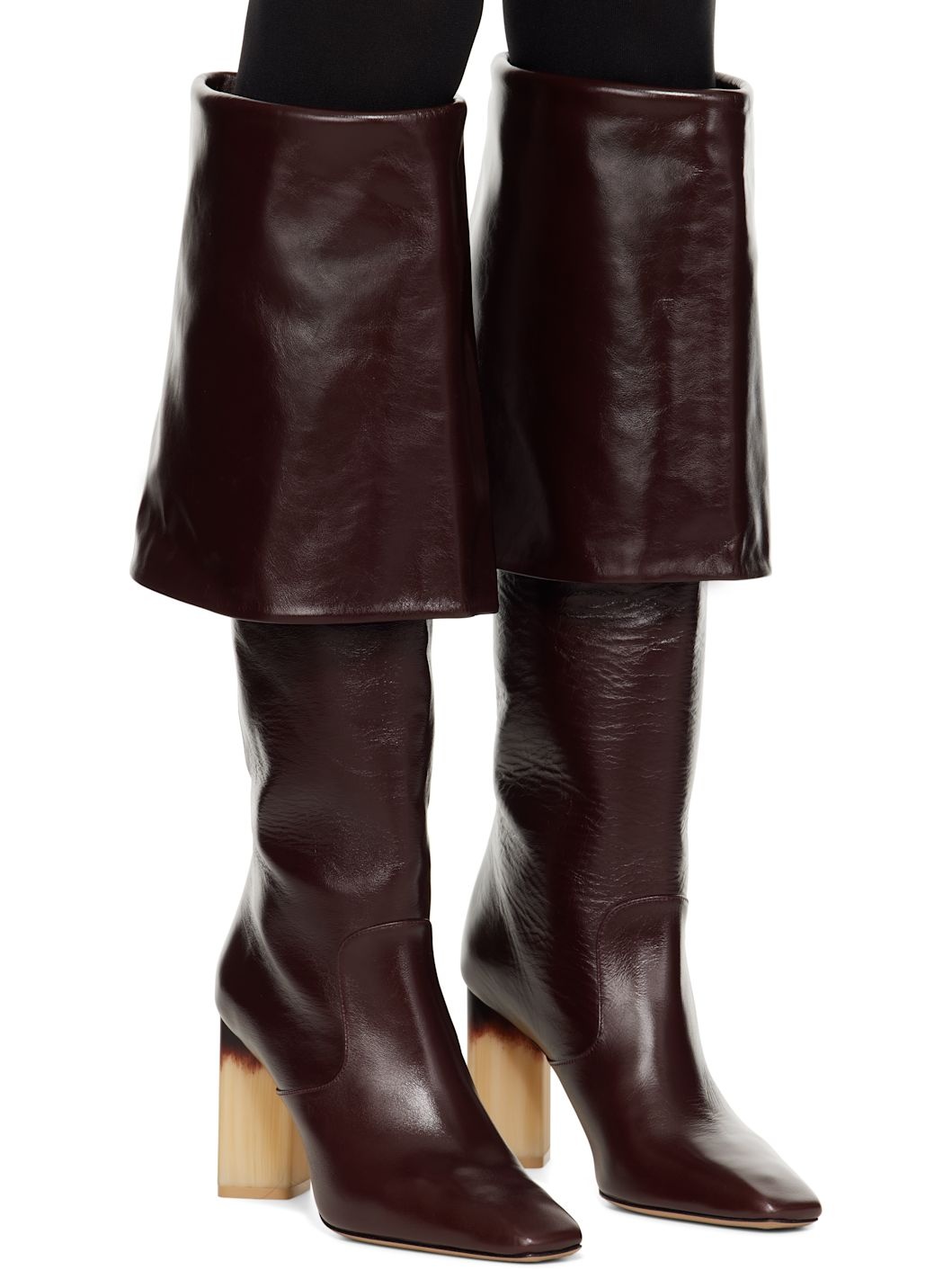 Burgundy Georgia Heeled Tall Boots - 4