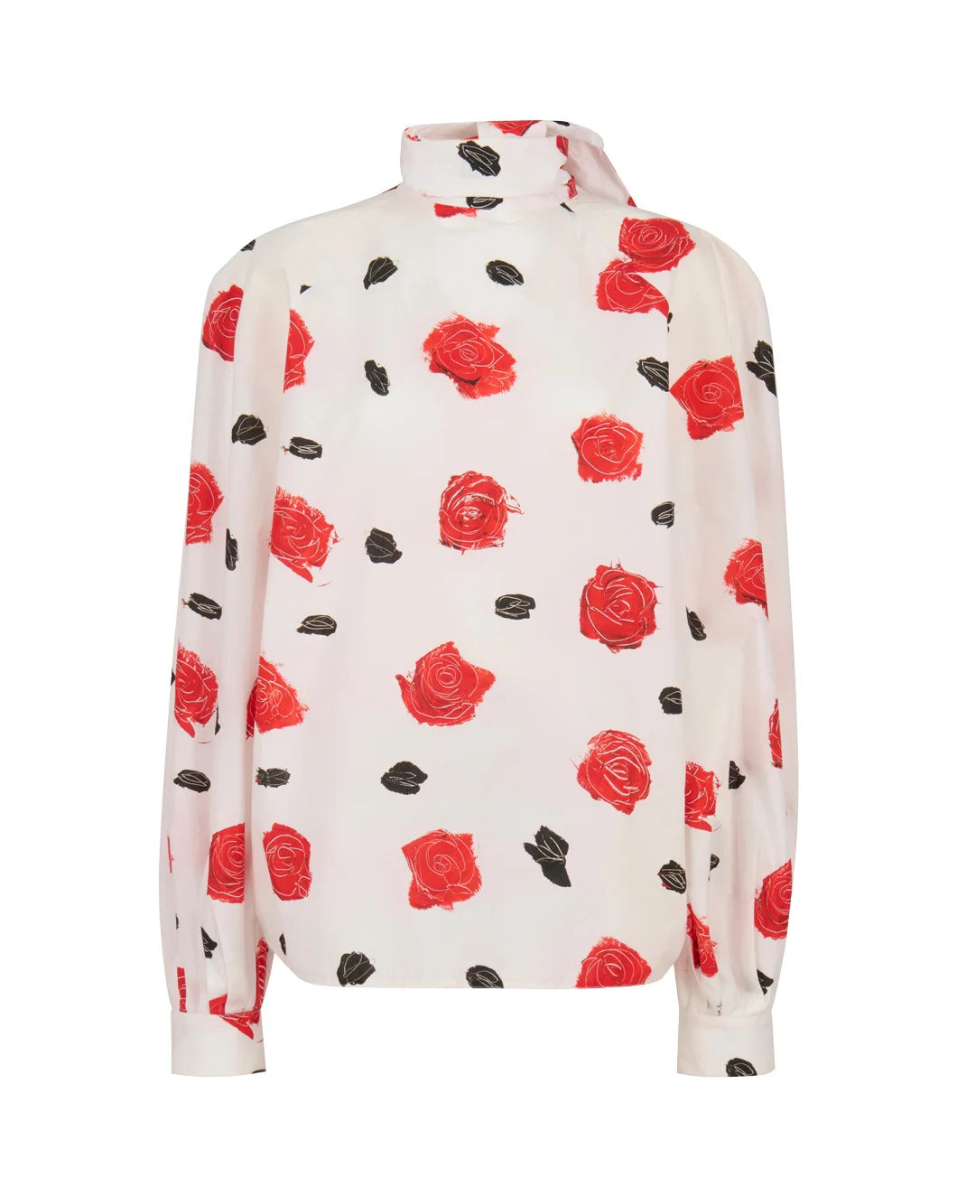 WHITE POPLIN BALLOON TOP - 1
