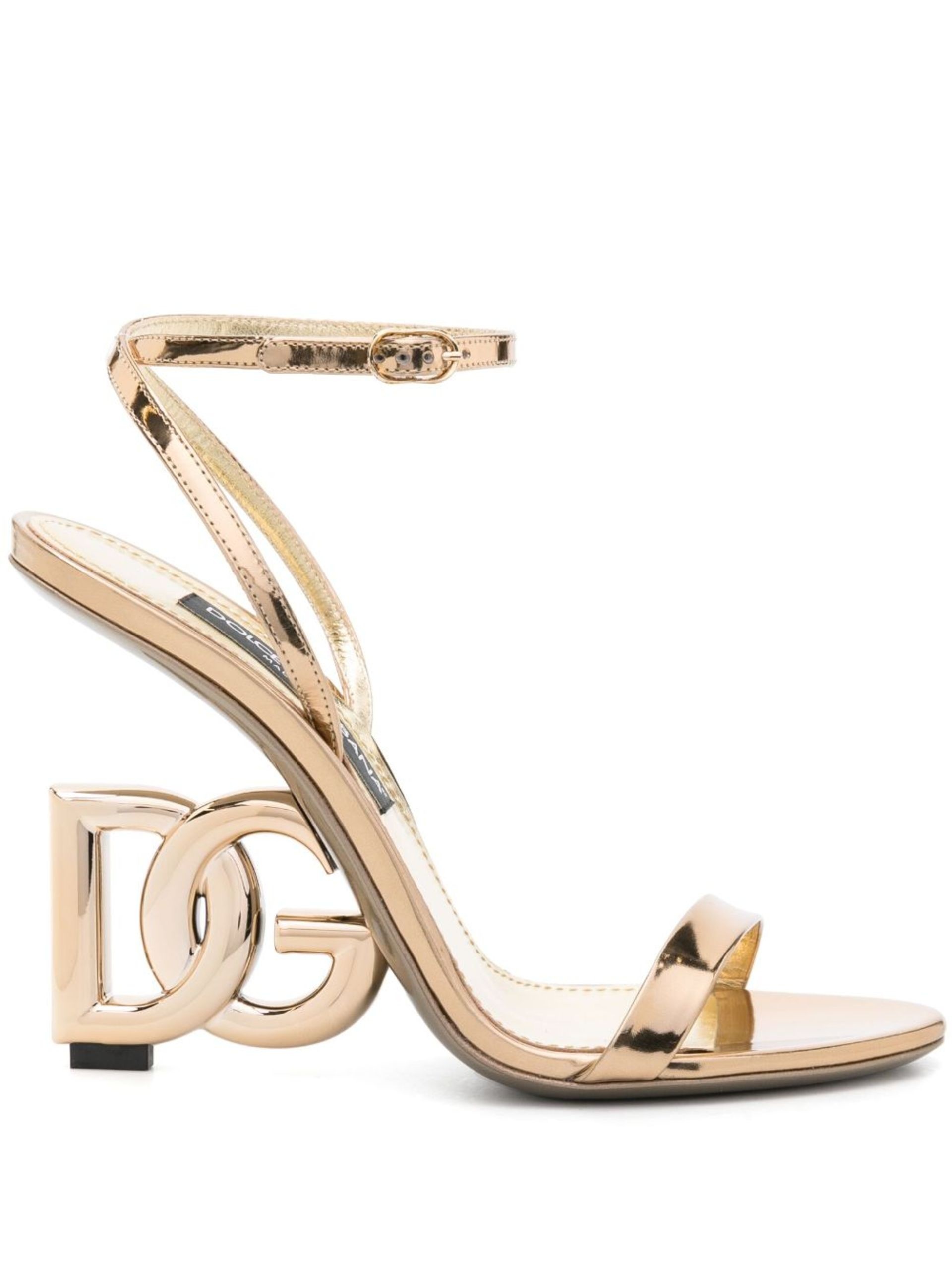 Gold-Tone 105 DG Cross Leather Sandals - 1