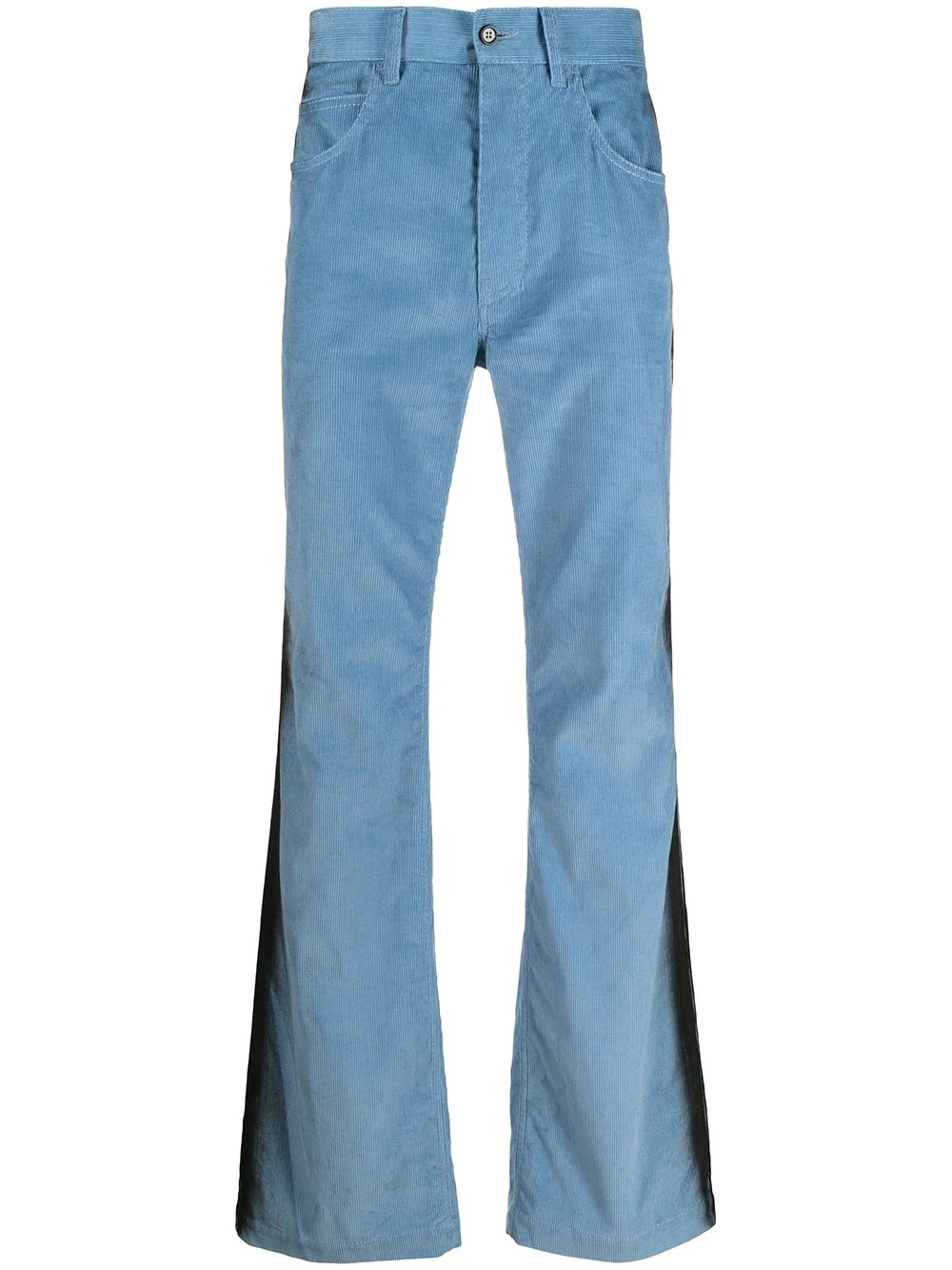 side-stripe straight-leg jeans - 1