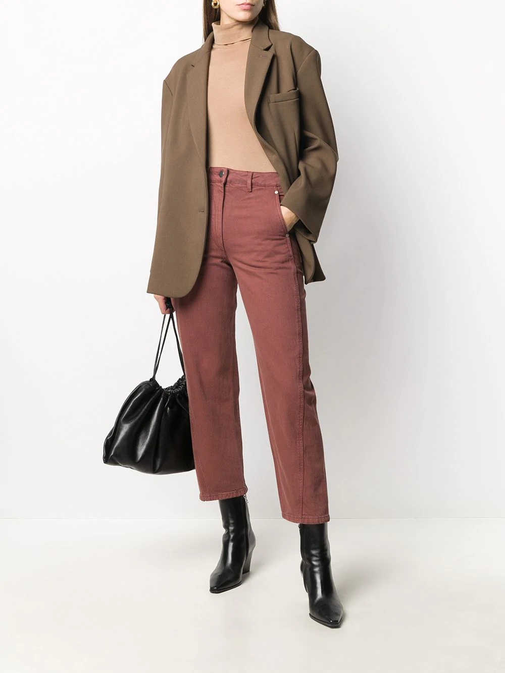 Twisted straight-leg trousers - 2