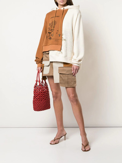 Monse patchwork twill mini skirt outlook