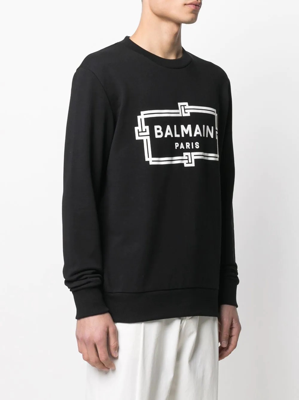 box logo print sweatshirt - 3