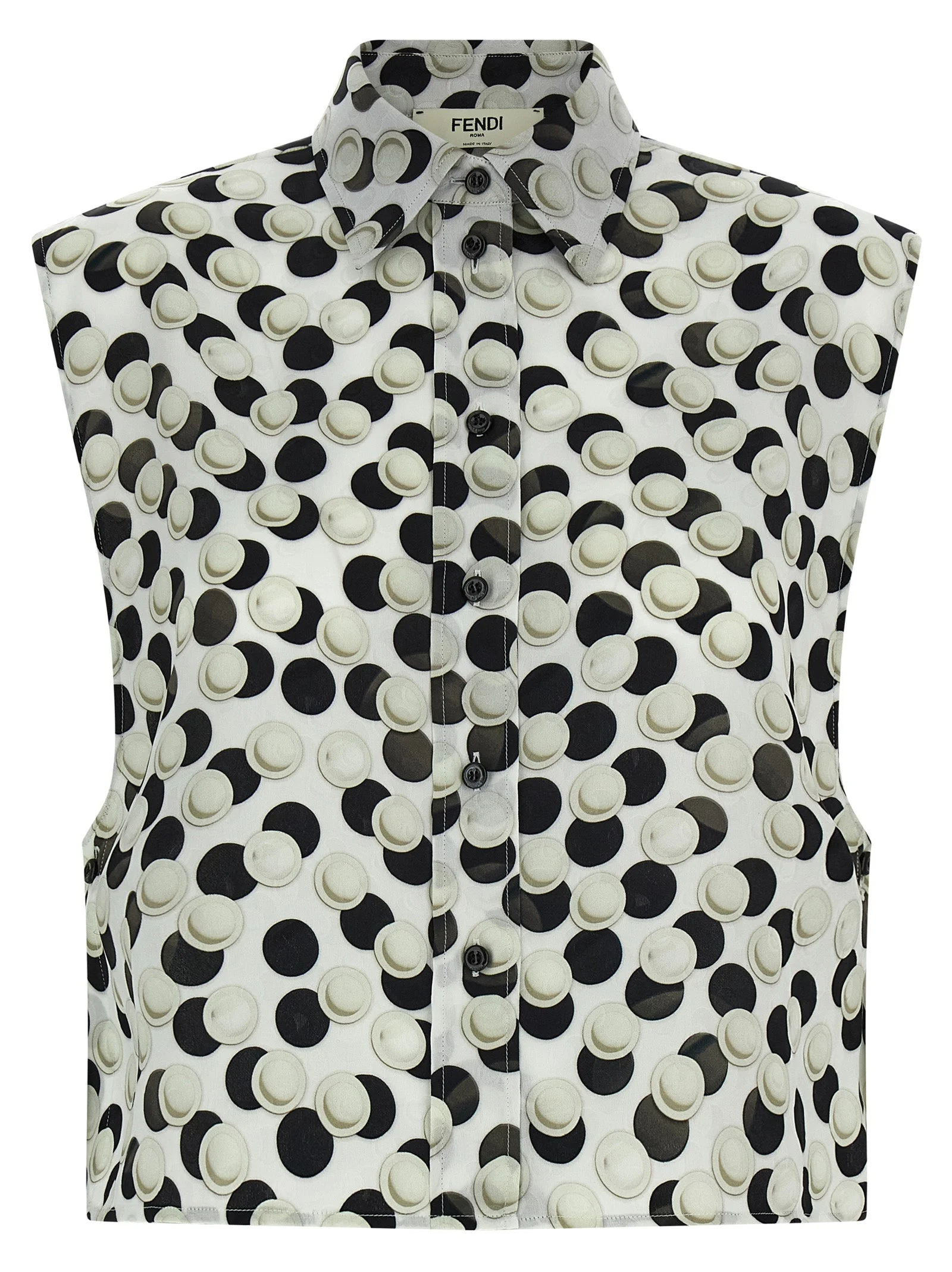 Fendi Women Polka Dot Crop Top - 1
