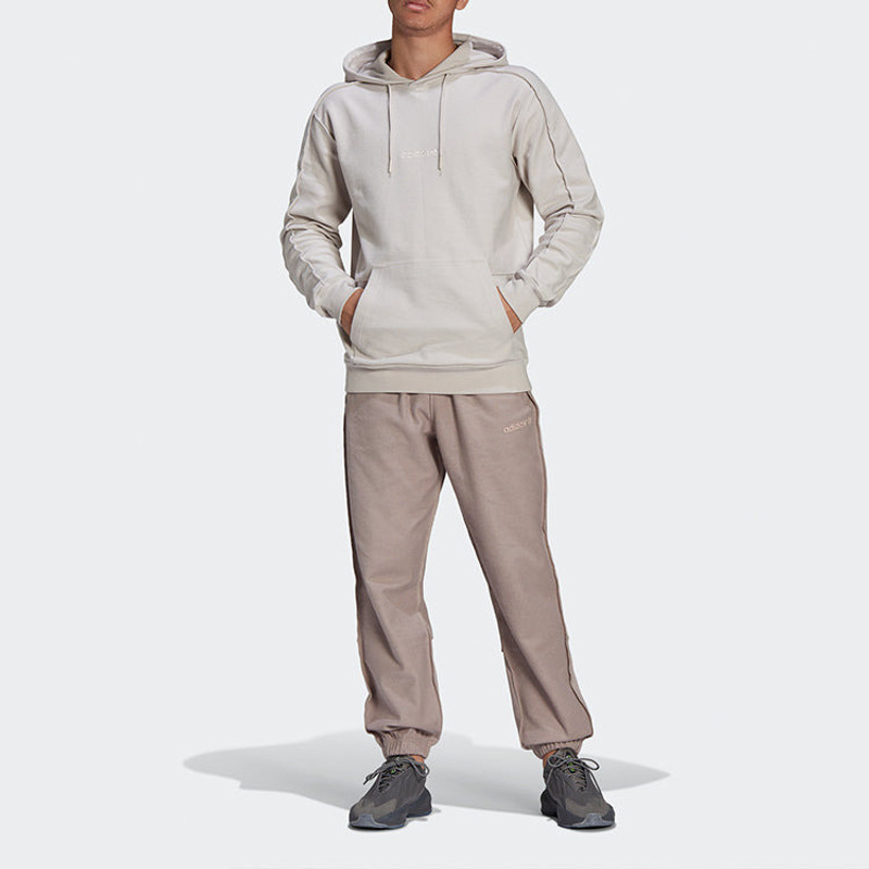 adidas Men's adidas originals Loopback Hdy Solid Color Sports Yellow White HP0427 outlook