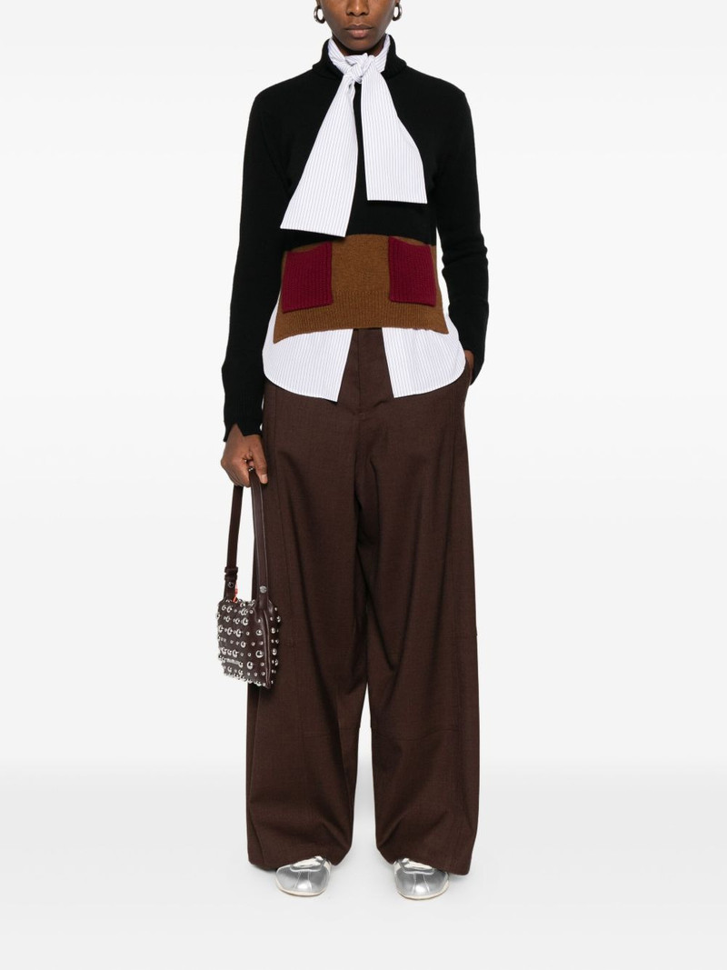 Plan C belted panelled trousers outlook