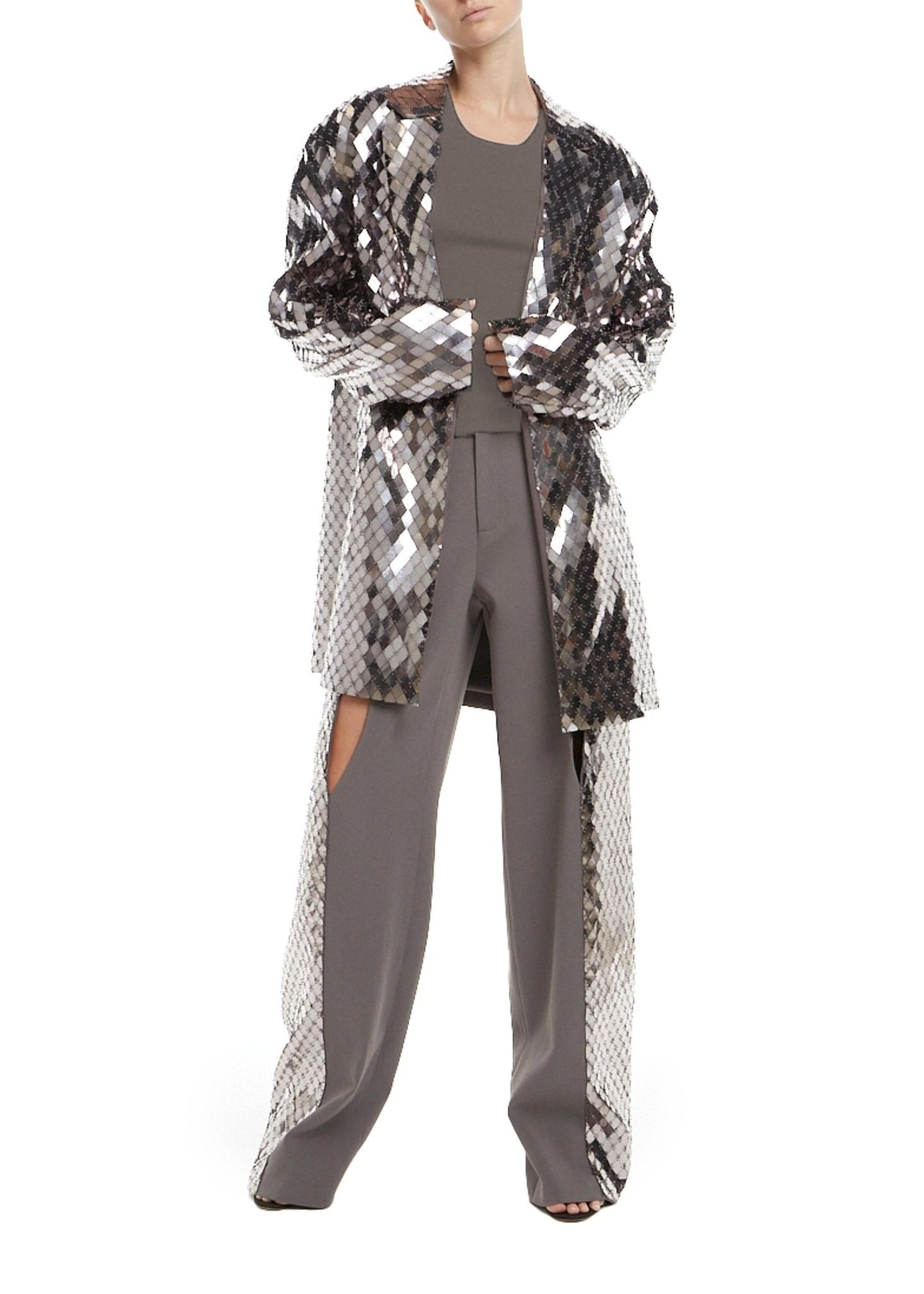Embroidered Oversized Jacket - 3