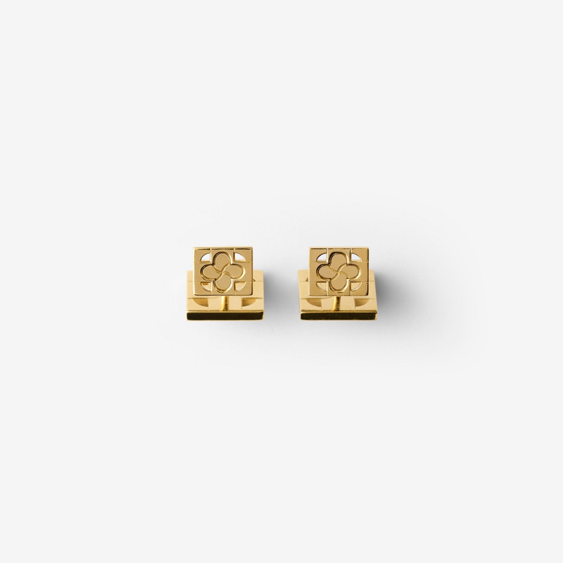 Gold-plated Rose Monogram Cufflinks 4