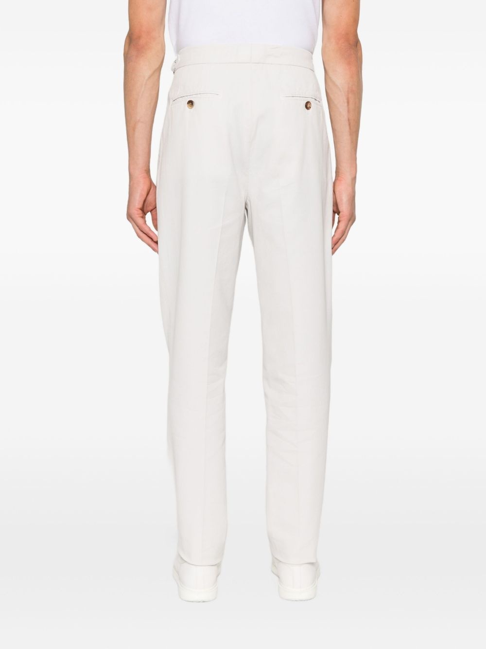 pleated button trousers - 4
