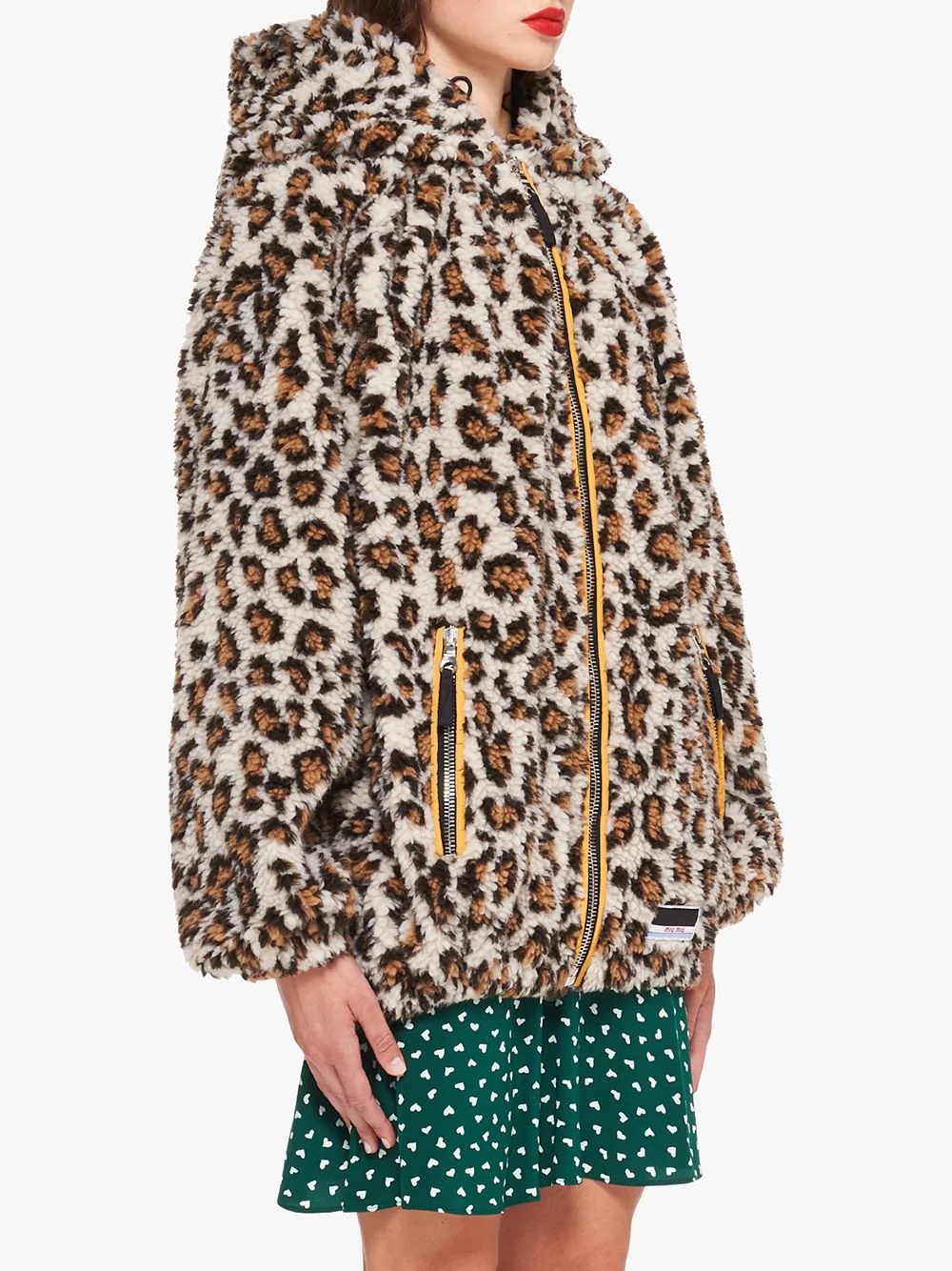 leopard-print fleece jacket - 3