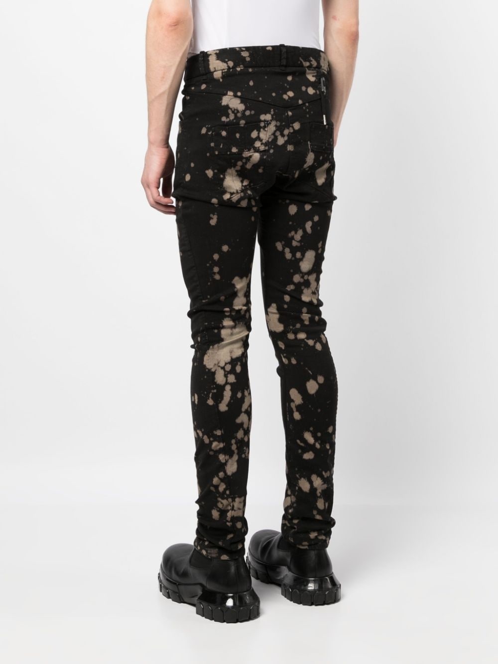 paint splatter-detail skinny jeans - 4