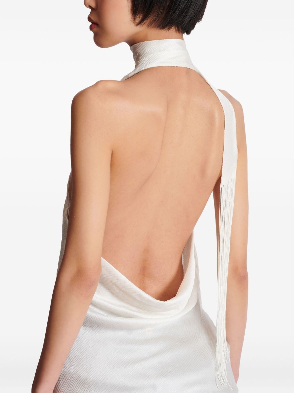 silk halterneck top - 6