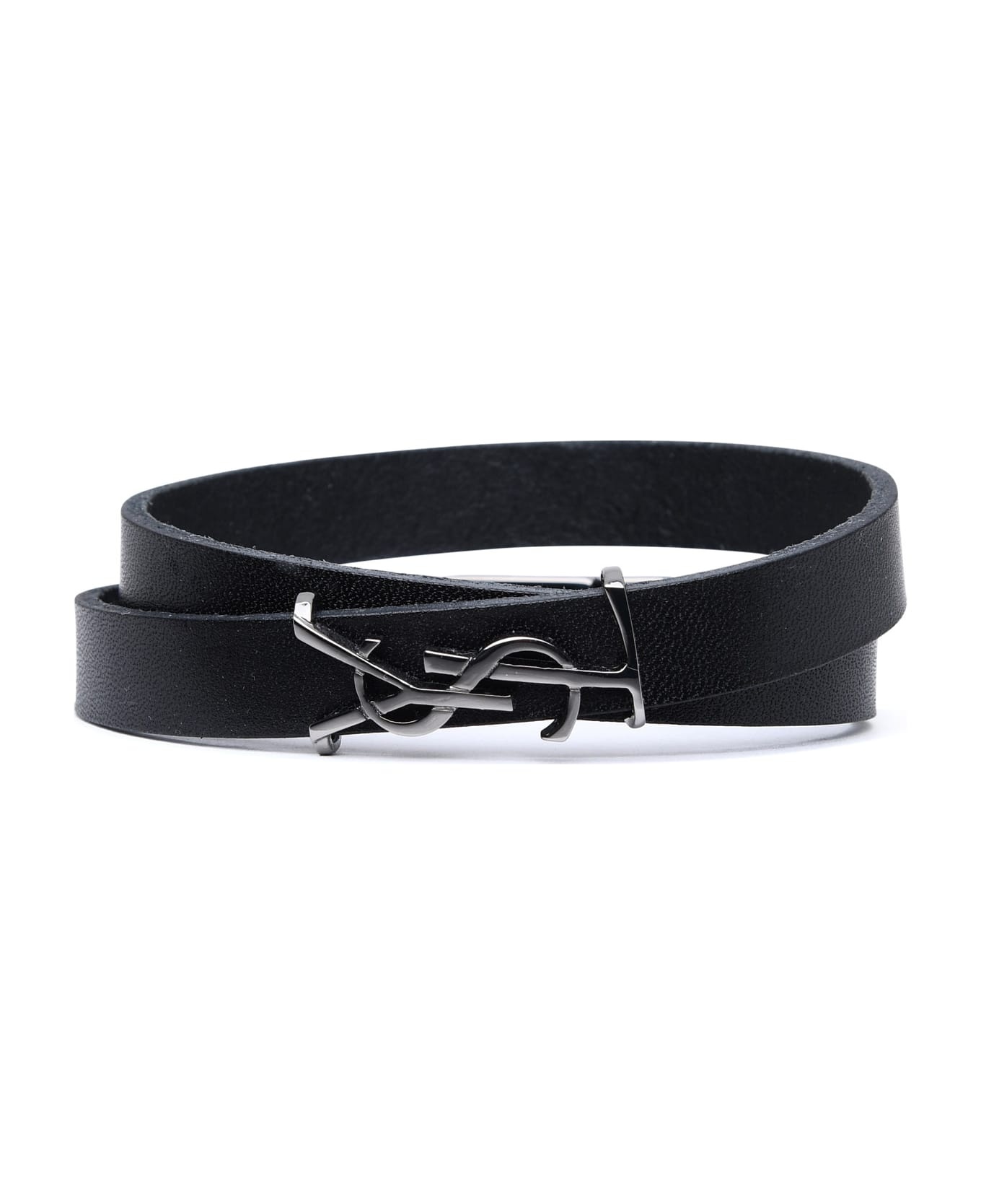 Black Leather Opyum Bracelet - 2