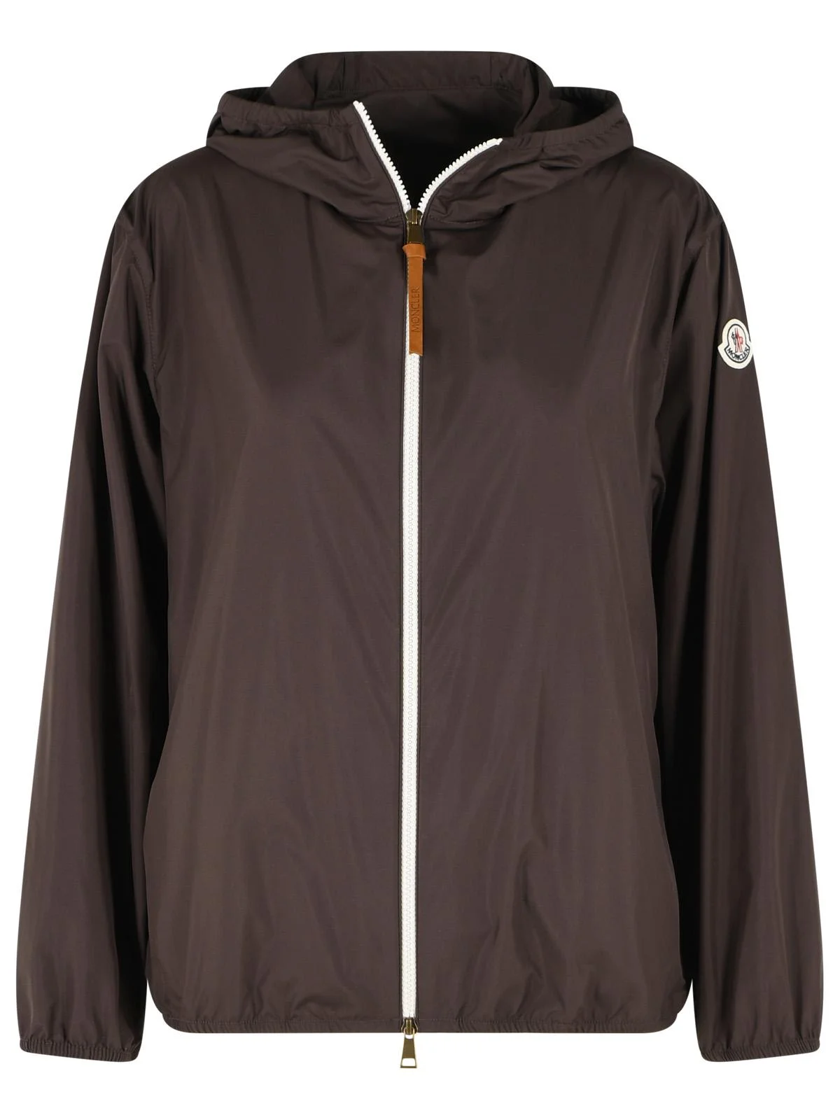 Moncler 'Fegeos' Brown Polyester Hooded Jacket Women - 1