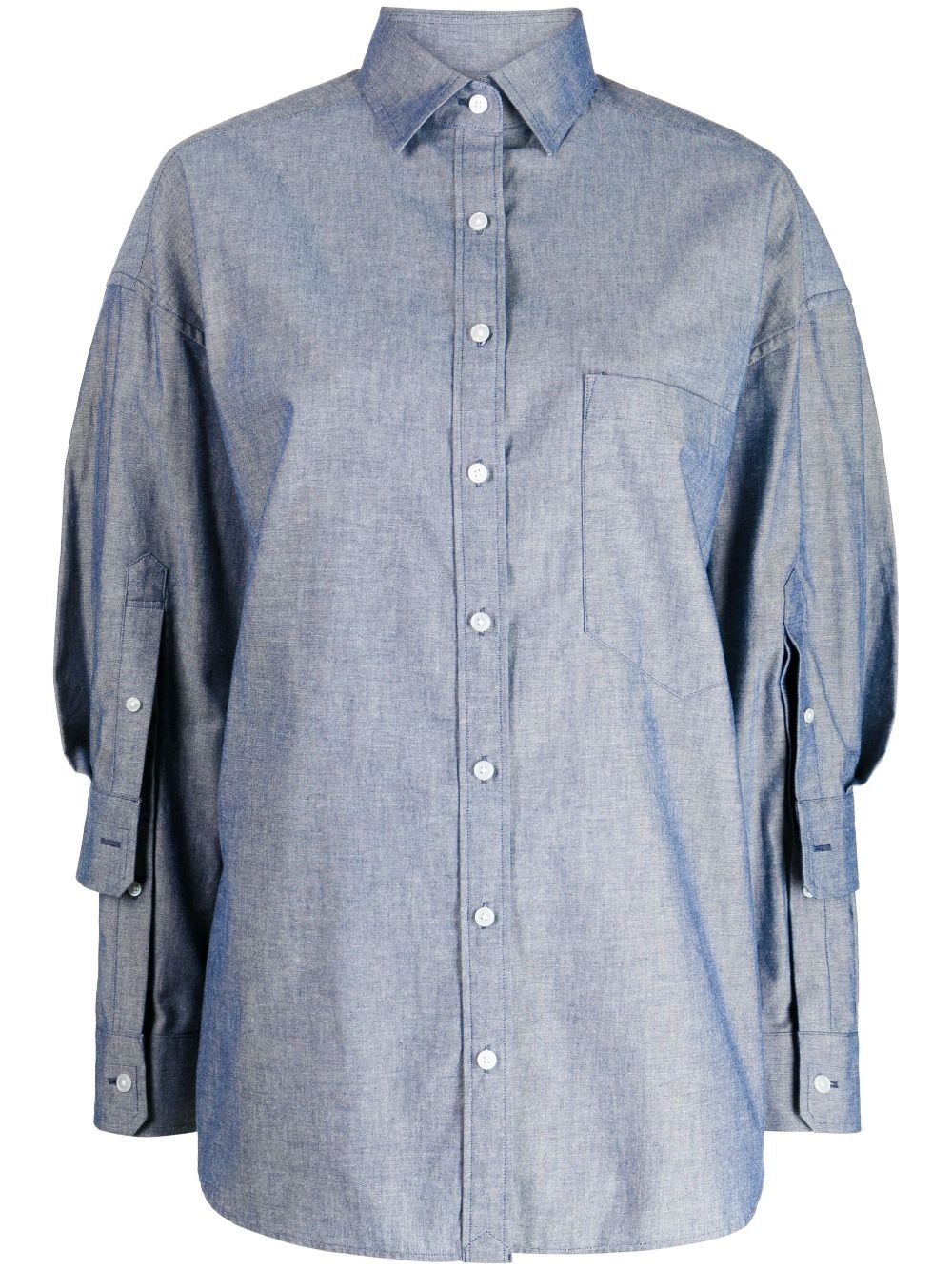 layered cotton shirt - 1