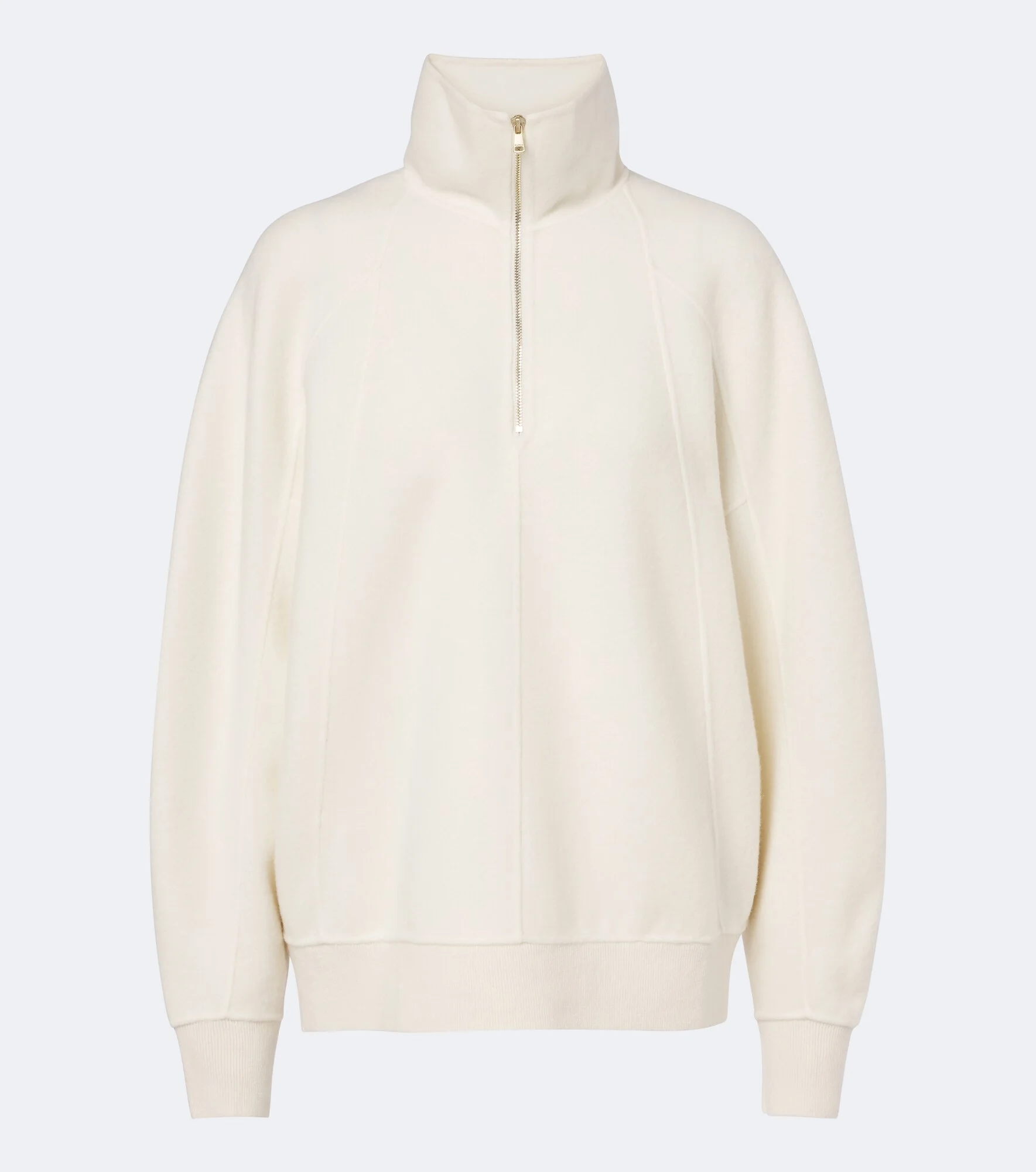 Wool and cashmere half-zip sweater - 1