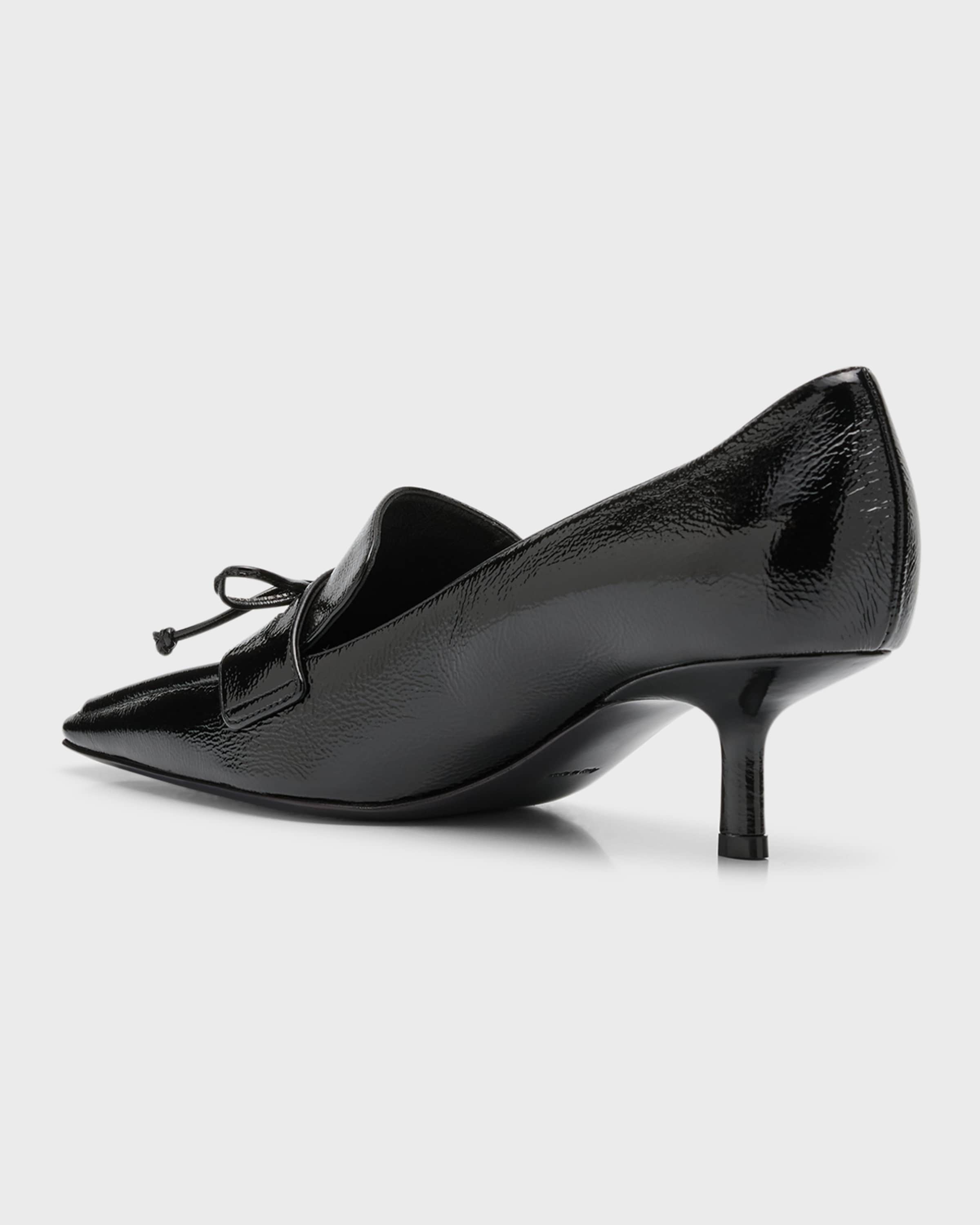 Sovereign Leather Bow Loafer Pumps - 2