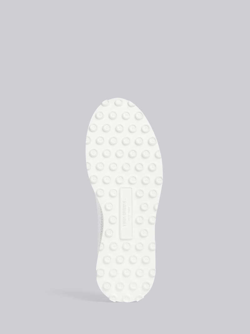 White Heavy Athletic Mesh Tech Runner 5