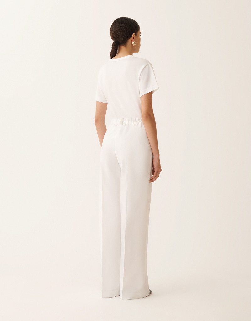 Trevi pants in optical white poplin 4