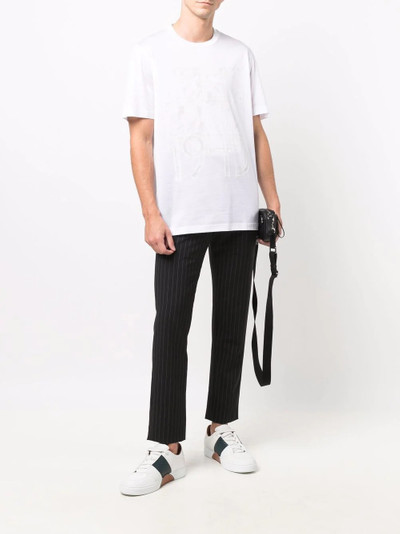 Brioni raised logo cotton T-shirt outlook