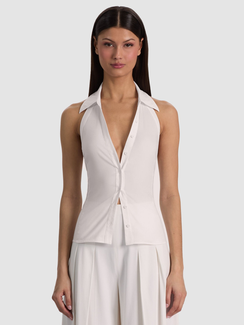 FREYA BUTTON DOWN HALTER TOP 2