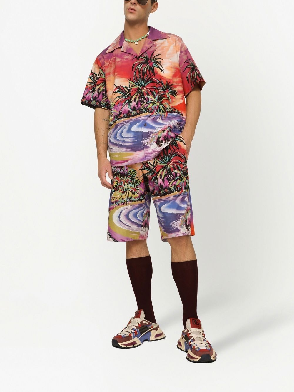 graphic-print bermuda shorts - 2