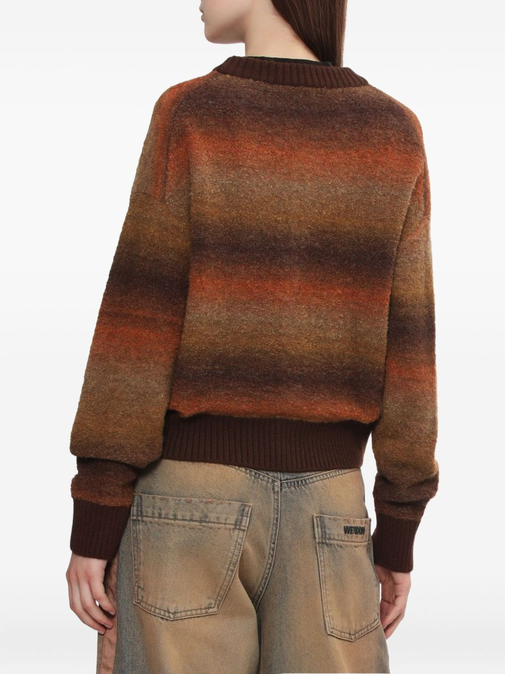 ombre-striped cardigan - 4