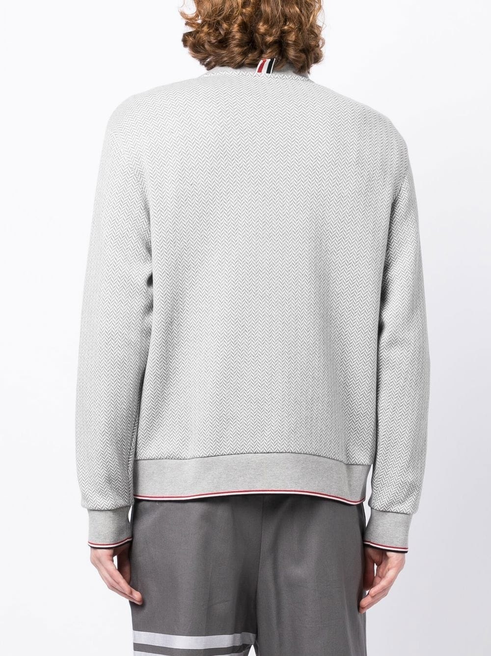 herringbone pattern sweater - 4