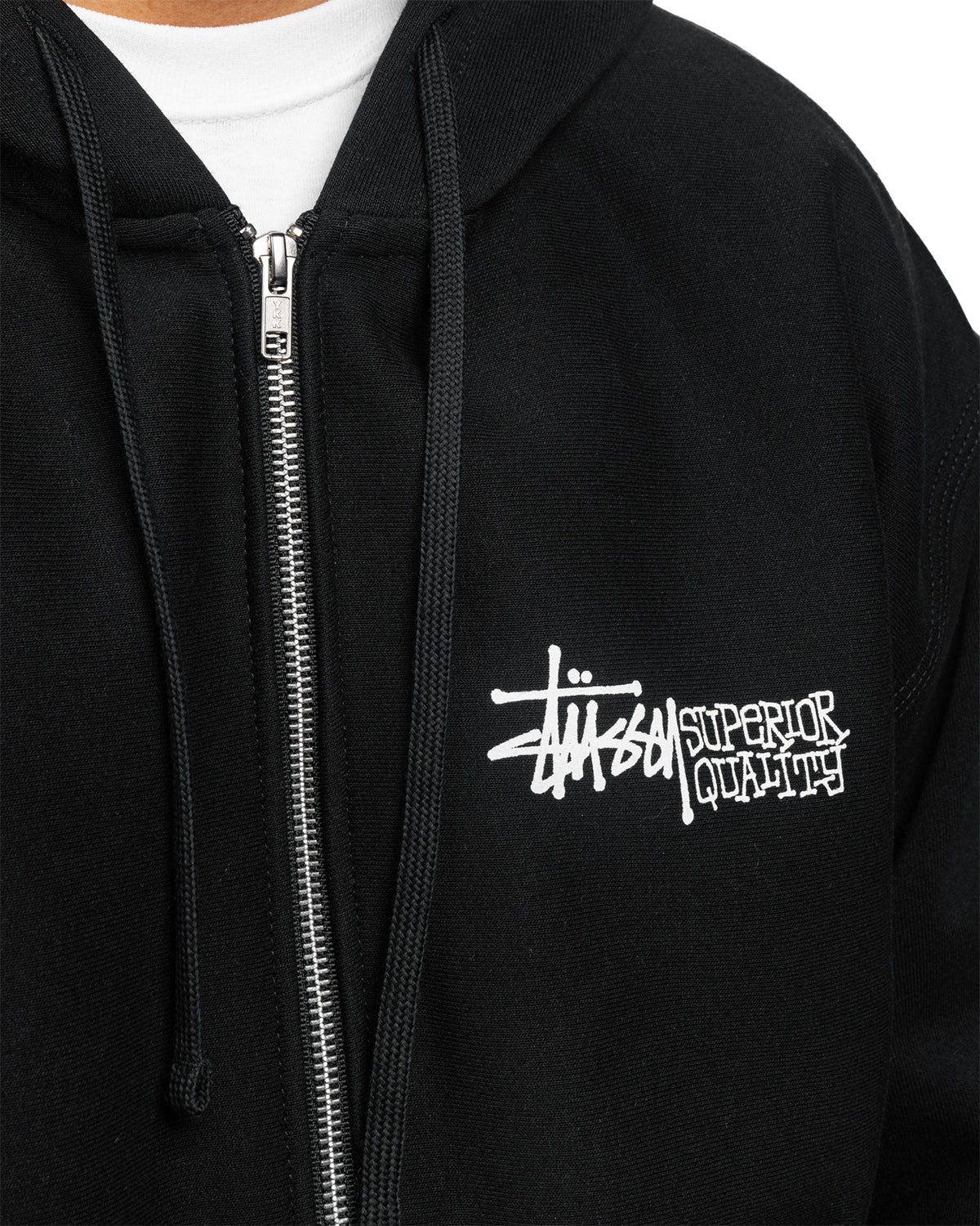 Stüssy Superior Quality Zip Hoodie Black | likelihood