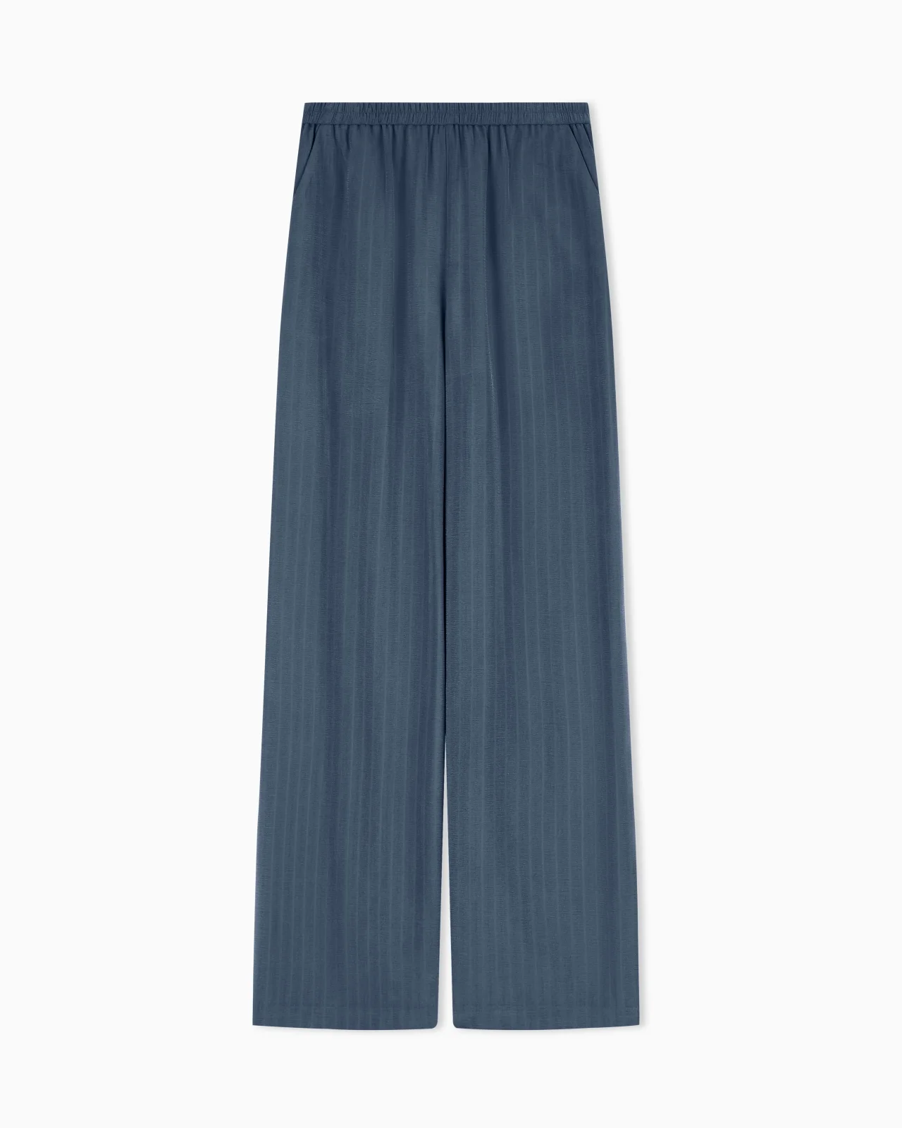 PINSTRIPED FLOWING FABRIC TROUSERS - 1