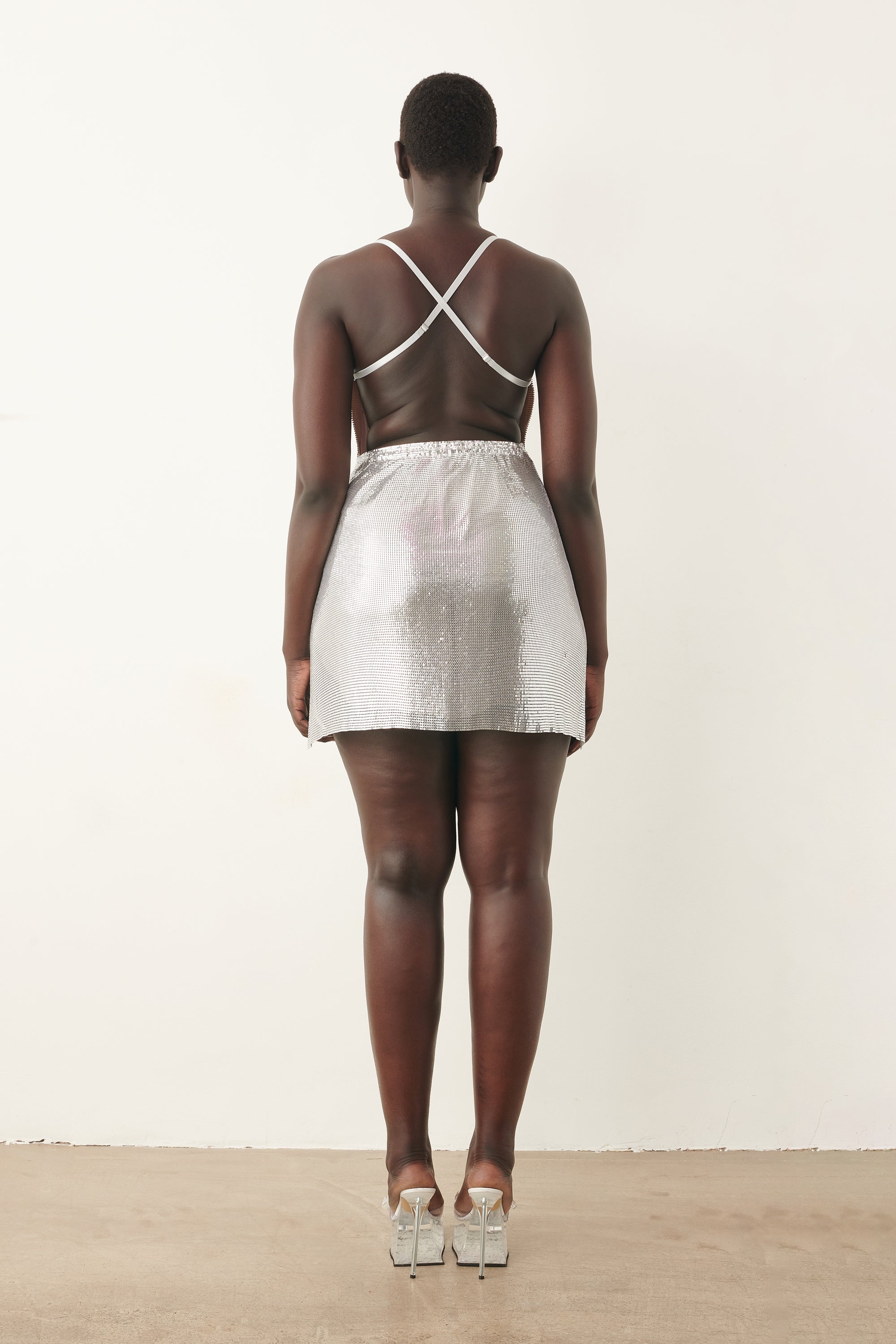 ADRIANNE DRESS CHROME SILVER - 3