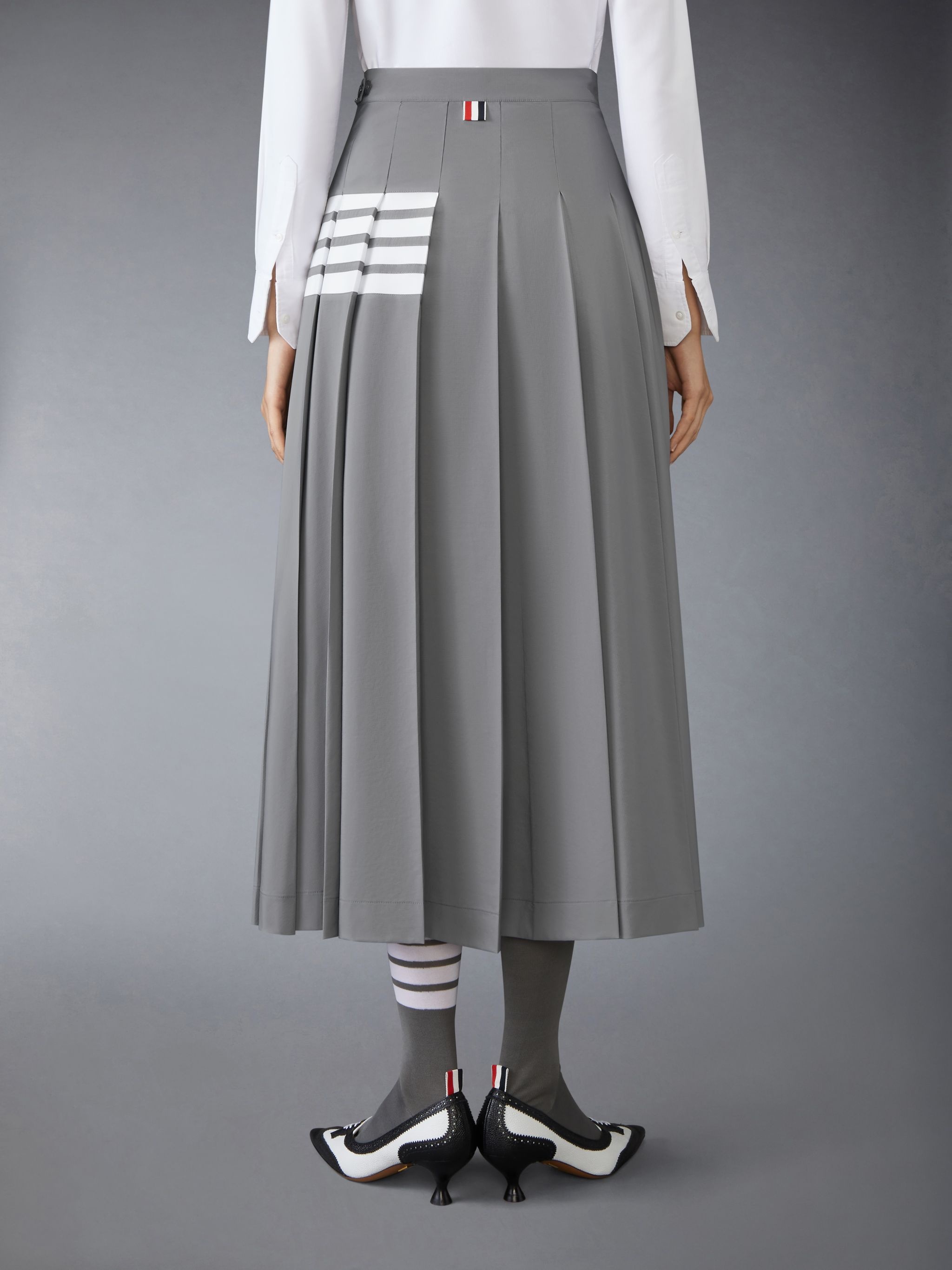 RIPSTOP 4-BAR PLEATED SKIRT - 3