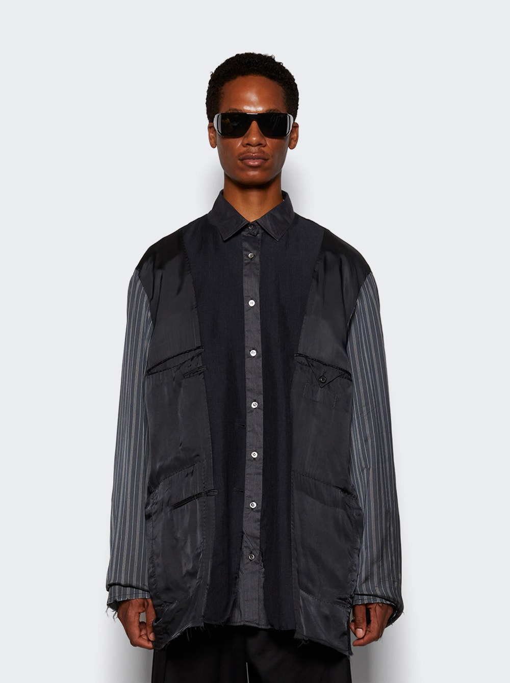 Patchwork Inside-out Jacket Charcoal - 2