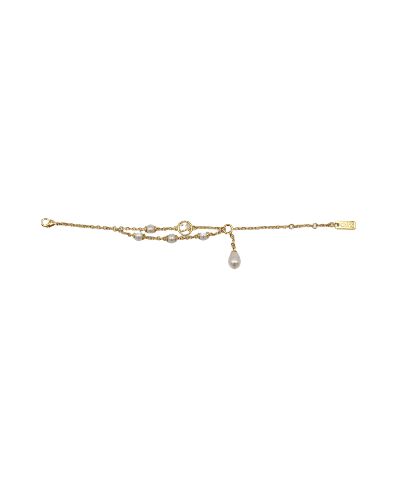 Gold And Pearly Bras Bracelet - 1
