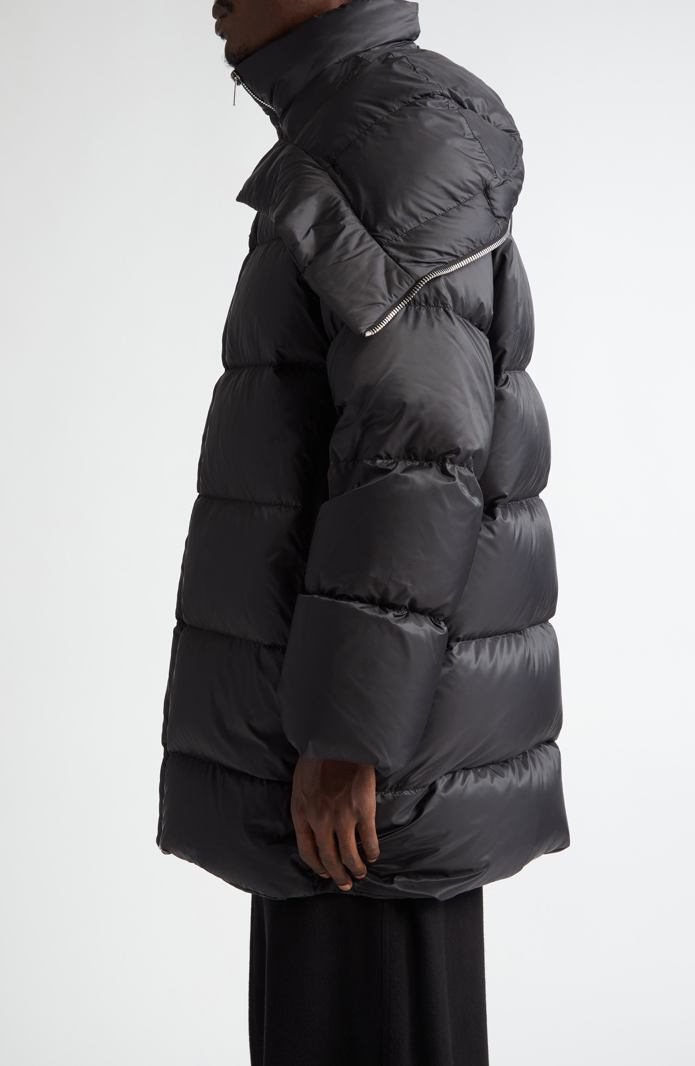 Moncler x Rick Owens Cyclopic Long Down Coat in Black at Nordstrom - 5