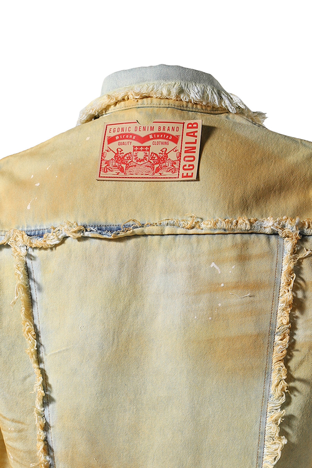 RAW EDGES DENIM JACKET / YEL DIRTY - 9