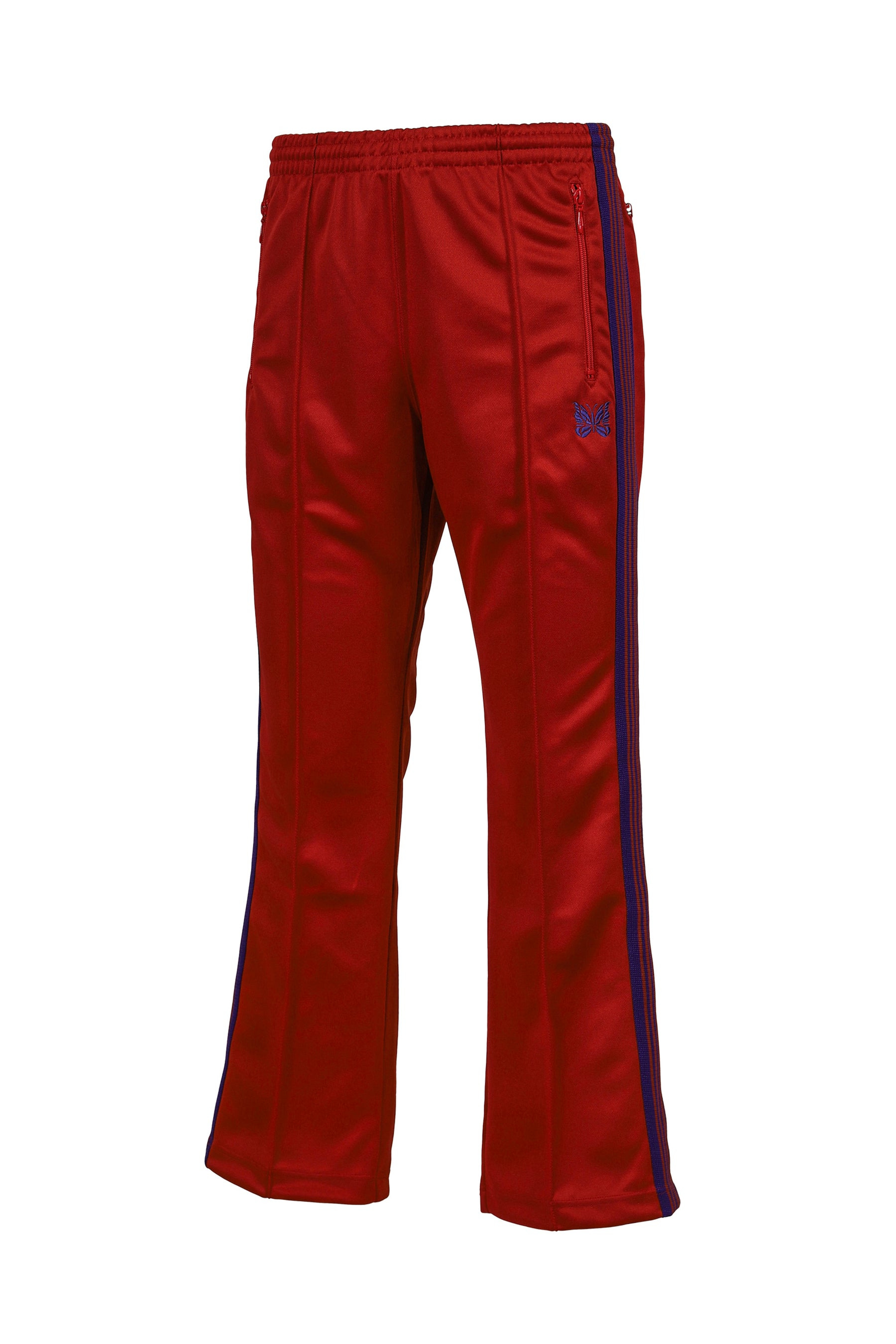 BOOT-CUT TRACK PANT - POLY SMOOTH / RED - 5