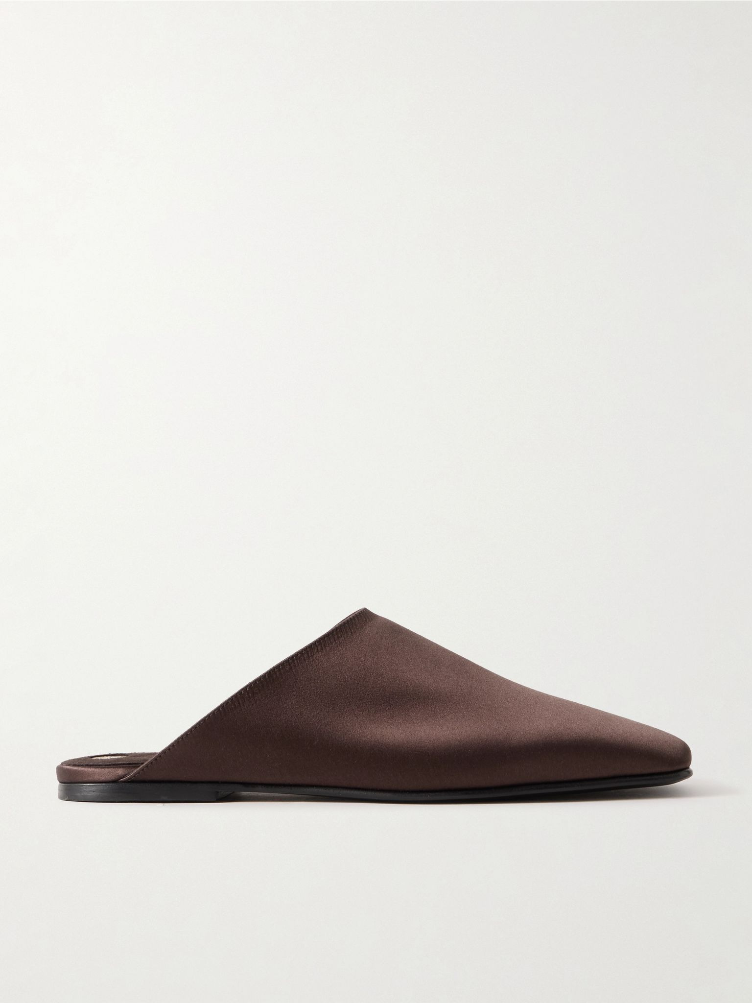 Alba satin slippers Tan - 1