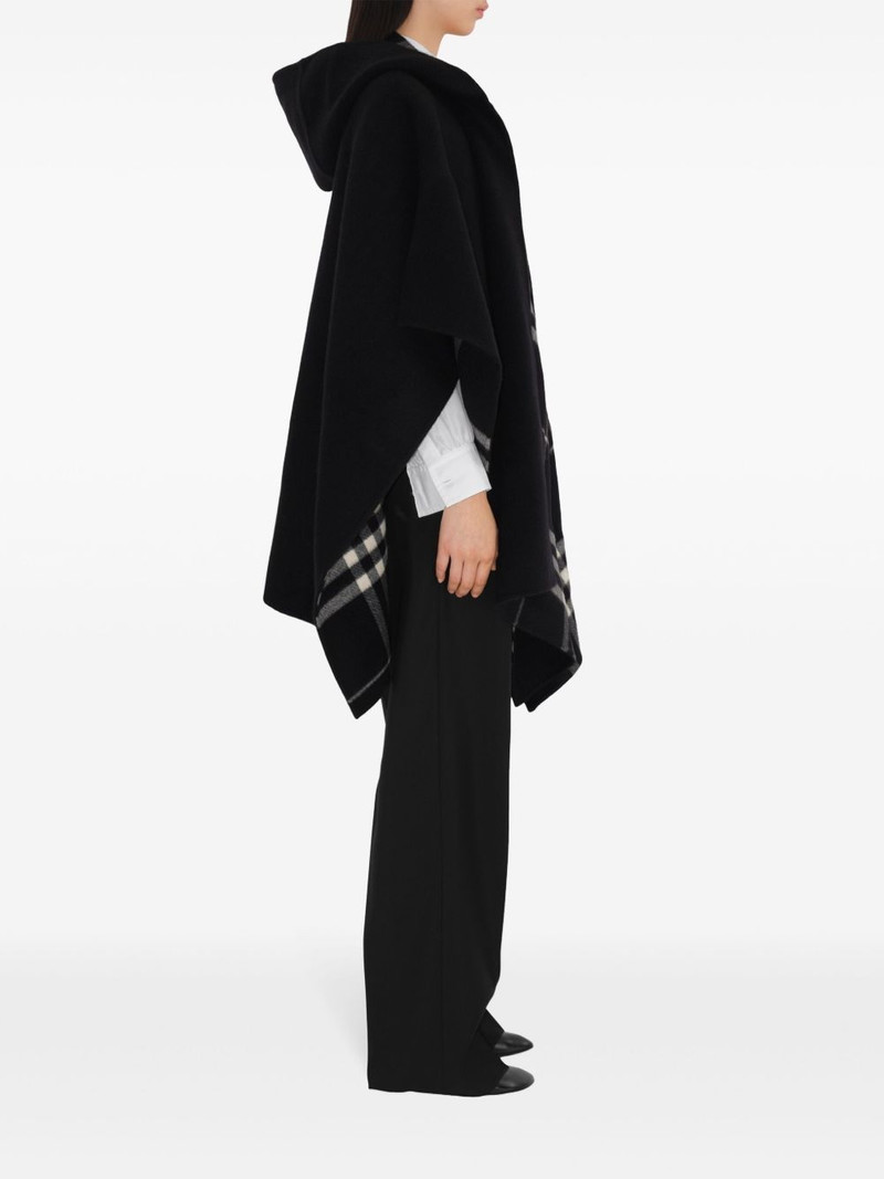 reversible check cashmere cape 3