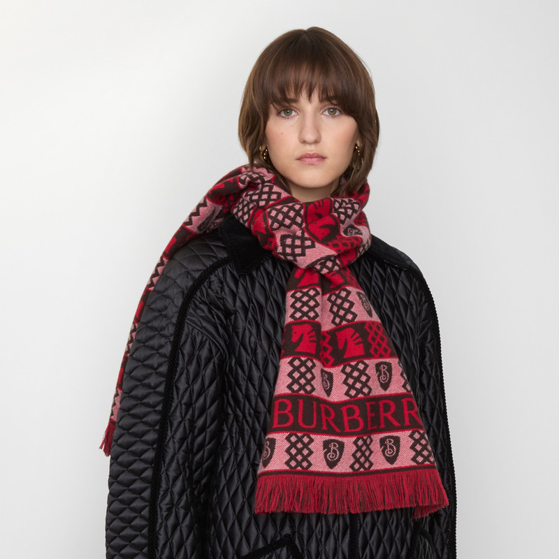 Chess Fair Isle Wool Scarf 4