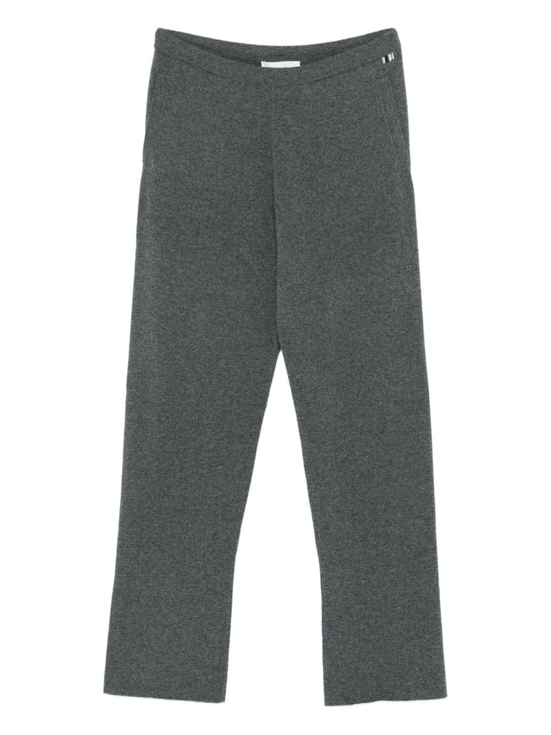 embroidered-logo knitted trousers 1