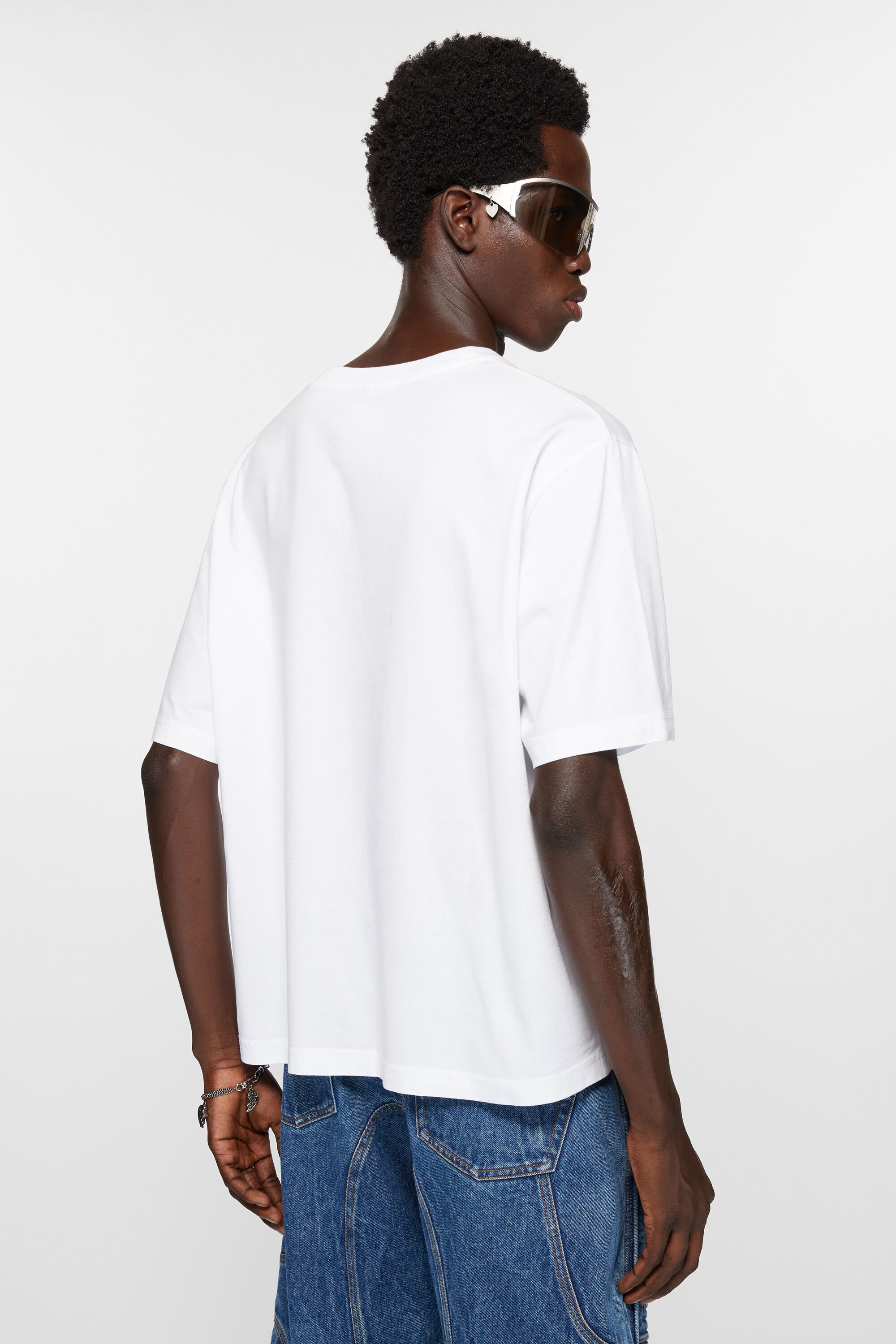 Crew neck t-shirt - Relaxed fit - Optic White - 3