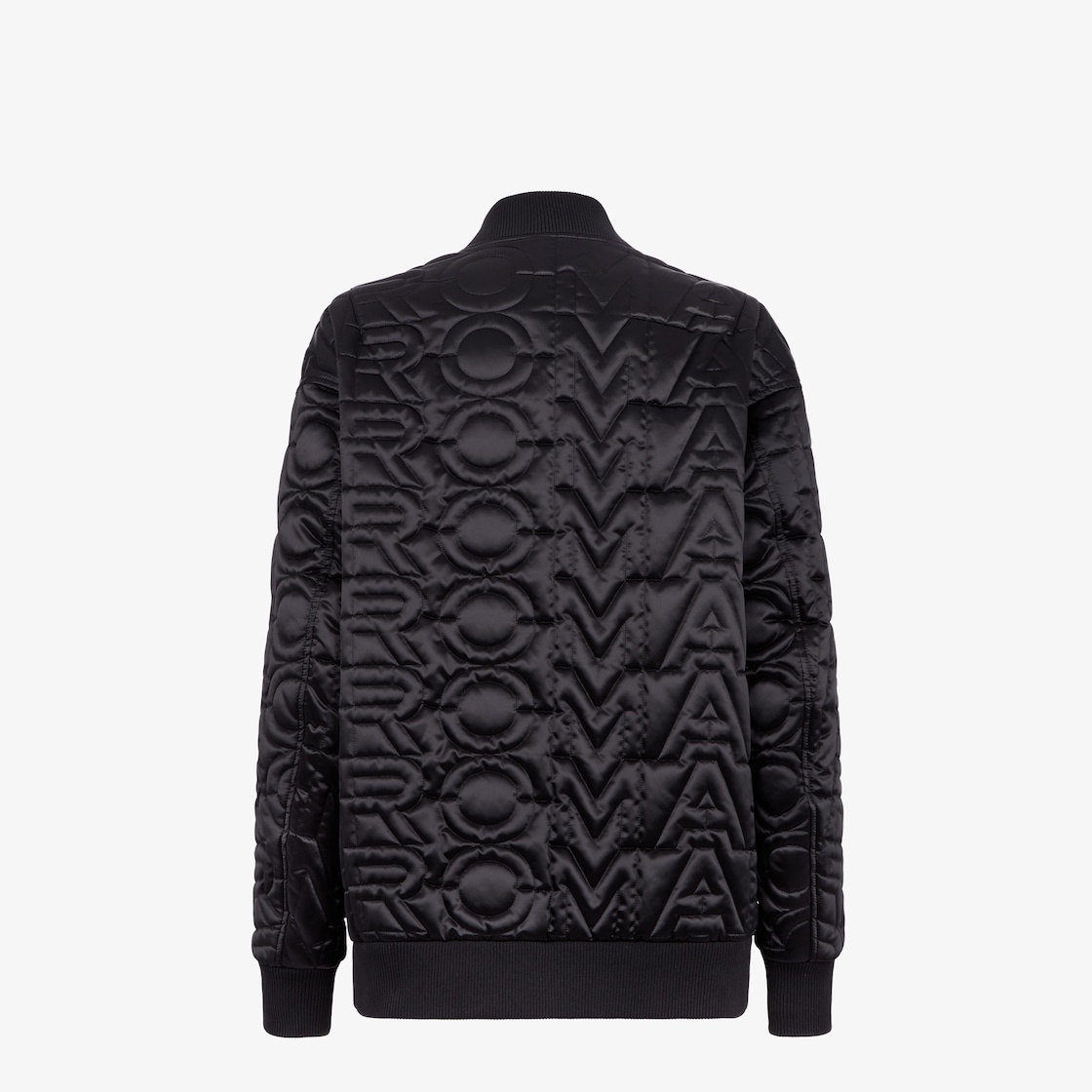 Bomber jacket with knit collar, cuffs and hem. Welt pockets with snap and zipper closure. Made of sh - 2